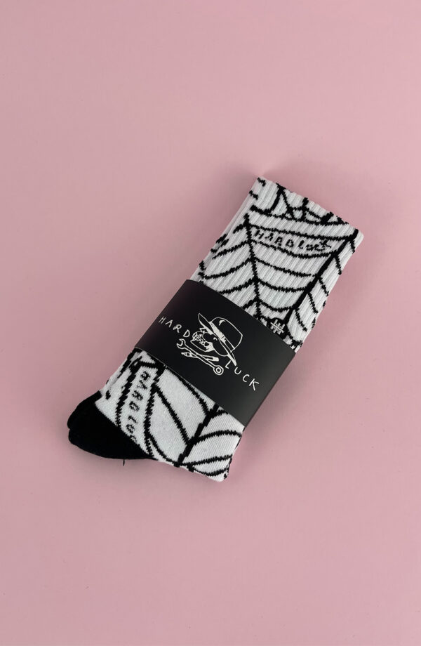 Hard Luck Spider Web Socks