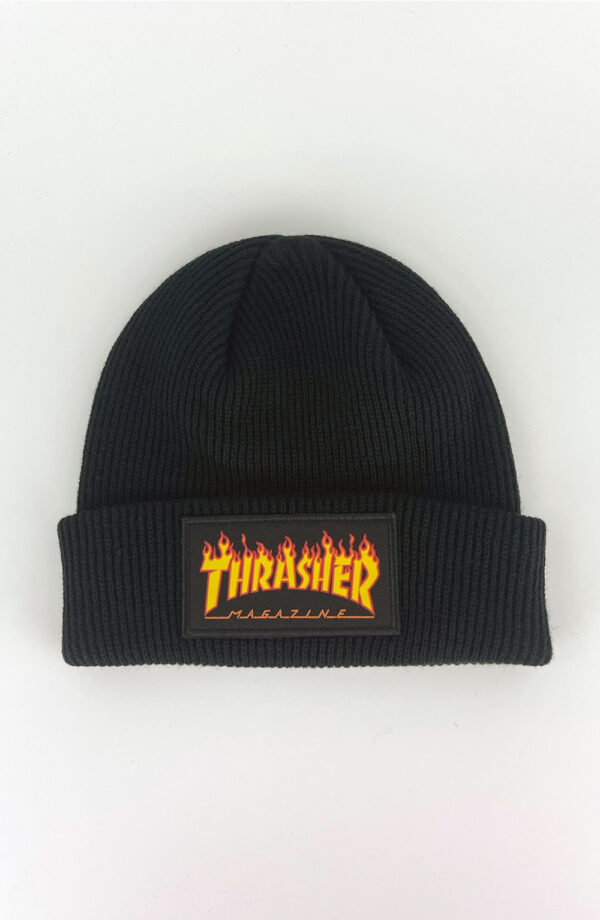 Thrasher Magazine Flame Patch Beanie